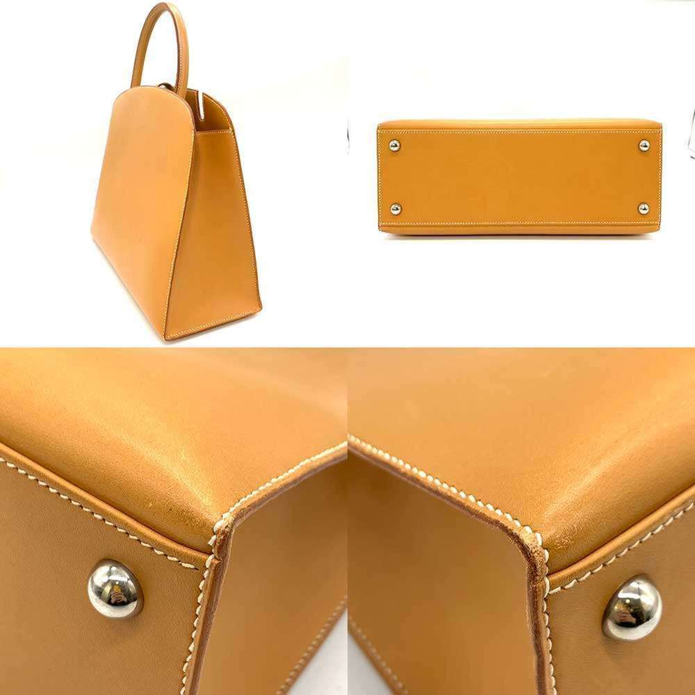 Hermes Bag Dalvi MM Natural Brown Handbag One Handle Women's Box Calf Leather... - Picture 3 of 6